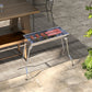Outsunny Charcoal Grill Stainless Steel 37.8" x 13.4" Portable BBQ with Handles Tongs Cooking Camping Picnic Silver | The Comfy Couch Canada