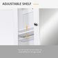 Kleankin White Wall Cabinet: Bathroom Storage with Double Mirrored Doors & Adjustable Shelf for Organized Essentials | The Comfy Couch Canada