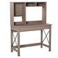 HOMCOM Study Desk: Bookshelves Storage, Writing Work, Bedroom Home Office Workstation, Brown | The Comfy Couch Canada