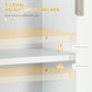 kleankin White Wall-Mounted Cabinet: Above Toilet Bathroom Storage Shelf Organizer for Tidy Living Spaces.