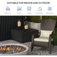 Outsunny Patio Wicker Adirondack Chair, Outdoor Rattan Muskoka Chair with Cushions for Patio, Garden, Backyard Khaki | The Comfy Couch Canada