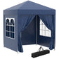 Outsunny 6.6x6.6ft Blue Pop Up Party Tent - Outdoor Folding Gazebo Canopy with Side Walls | The Comfy Couch Canada