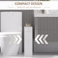 HOMCOM Compact Bathroom Storage Cabinet: White Space Saver, Toilet Paper Holder, Narrow Cabinet | The Comfy Couch Canada