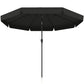 Outsunny 8.5ft Round Market Patio Umbrella: Outdoor Table Umbrella with Tilt Crank for Garden & Backyard, Black | The Comfy Couch Canada