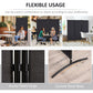 HOMCOM Minimalist Elegance Room Divider: 3-Panel Double Hinged Folding Wall Partition for Home Office, Sleek Black | The Comfy Couch Canada