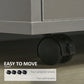 HOMCOM File Cabinet: 3 Drawers, Printer Stand, Open Shelves, Rolling Wheels, Grey, Office Storage | The Comfy Couch Canada