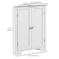 kleankin Modern Corner Bathroom Cabinet: Doors, Adjustable Shelf & Recessed Design for Space-Saving Storage, White Elegant Unit | The Comfy Couch Canada