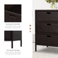 Outsunny Rattan Wicker Patio Organizer 32 Poolside Storage Cabinet with 3 Drawers Bathroom Garden Outdoor | The Comfy Couch Canada