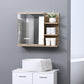 Kleankin Natural Wall Cabinet: 23.5" Bathroom Mirror Organizer with 5 Open Shelves for Tidy Storage | The Comfy Couch Canada