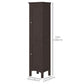 kleankin Freestanding Tall Bathroom Cabinet Organizer Adjustable Shelves Cupboards 15" x 13" x 63" Dark Brown.