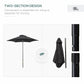 Outsunny 6.6FT Patio Umbrella, Outdoor Parasol with 6 Solid Ribs, Black | The Comfy Couch Canada