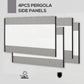 Outsunny Pergola Gazebo Curtains for 10&