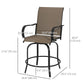 Outsunny Outdoor Bar Height Chairs Set of 2 360å¡ Swivel Bar Stools 26.8" x 29.5" x 48.4" Patio Furniture Brown | The Comfy Couch Canada