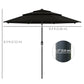 Outsunny 9FT Black Patio Umbrella 3 Tiers with Crank, Push Button Tilt for Outdoor Comfort on Deck, Backyard & Lawn - Find Shade | The Comfy Couch Canada