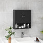 kleankin Farmhouse Bathroom Medicine Cabinet, Wall Cabinet with Barn Doors, and Adjustable Shelf for Laundry Room, Black | The Comfy Couch Canada