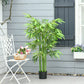 HOMCOM 4.5FT Lifelike Bamboo Plant Artificial Greenery Faux Tree in Pot for Home Office Indoor Outdoor Decor | The Comfy Couch Canada