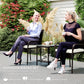 Outsunny 3 Piece Wicker Patio Furniture Set with Stackable Chairs, Washable Cushion, Tempered Glass Top, for Backyard, Brown | The Comfy Couch Canada