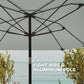 Outsunny 7.6FT Aluminum Patio Umbrella Parasol 8 Ribs Outdoor Market Umbrella with Crank, Push Button Tilt for Deck, Backyard and Lawn, Light Grey | The Comfy Couch Canada