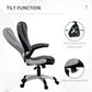Vinsetto Heavy Duty Microfibre Big Tall Office Chair 400lbs Flip-up Arm Charcoal Grey | The Comfy Couch Canada
