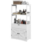 Kleankin Farmhouse Linen Cabinet: White Bathroom Storage with Drawer, Shelves & Rustic Charm | The Comfy Couch Canada