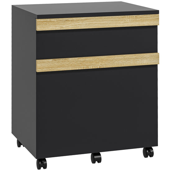 Vinsetto Office File Station: Mobile 2-Drawer Cabinet with Printer Stand & 5 Wheels for Versatile Document Storage & Access | The Comfy Couch Canada