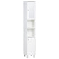 kleankin Tall Narrow Bathroom Cabinet: Freestanding Tower with Mirror, Adjustable Shelves & Space-Saving Design, White Elegant Unit | The Comfy Couch Canada