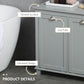 HOMCOM Bathroom Laundry Storage Cabinet: Tilt-out Hamper Organizer, Two-Compartment, Grey | The Comfy Couch Canada
