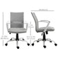 Vinsetto Mid Back Mesh Office Chair Ergonomic Swivel Computer Desk Task Chair with Wheels Armrest Tilt Function Light Grey | The Comfy Couch Canada