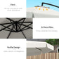Outsunny 10ft Cantilever Offset Patio Umbrella Parasol 8 Ribs Cross Base for Outdoor Garden Shade Cream White | The Comfy Couch Canada