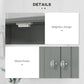 kleankin Grey Over Toilet Cabinet: Bathroom Wall Storage with Medicine Cabinet, Shelf & Drawers for Hallways & Living Rooms | The Comfy Couch Canada