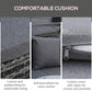 Outsunny 4 Pieces Patio Wicker Round Daybed Outdoor Rattan Garden Lounge Furniture Sets Sectional Sofa Set Grey | The Comfy Couch Canada