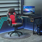HOMCOM Ergonomic Gaming Chair, High Back, Swivel Office Chair with Wheels, Headrest, Tilt, Red | The Comfy Couch Canada