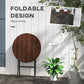 Outsunny Foldable Rattan Side Table Outdoor PE Wicker End Table ë?23.6" x 27.6" H Brown Patio Furniture | The Comfy Couch Canada