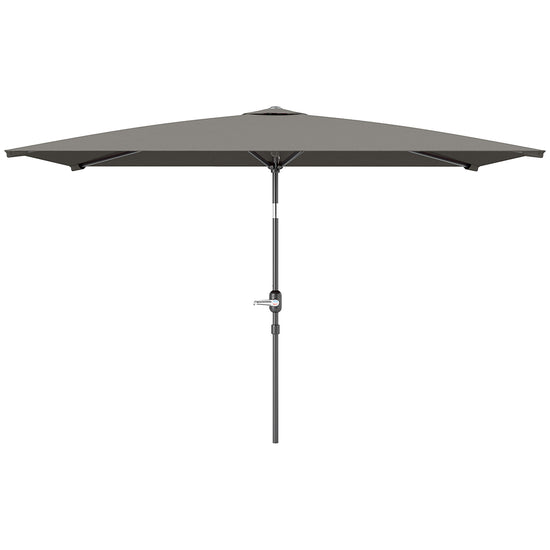 Outsunny 6.5x9.6ft Rectangle Aluminum Tilt Patio Umbrella, Garden Market Parasol, Outdoor Sunshade Canopy with Crank, Light Grey | The Comfy Couch Canada