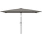 Outsunny 6.5x9.6ft Rectangle Aluminum Tilt Patio Umbrella, Garden Market Parasol, Outdoor Sunshade Canopy with Crank, Light Grey | The Comfy Couch Canada