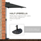 Outsunny Patio Umbrella: 9ft Half Round Balcony Garden Parasol Sun Shade Black | The Comfy Couch Canada