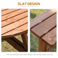 Outsunny Wooden Pub Bench 8-Person Round Picnic Table Outdoor Patio Furniture Durable | The Comfy Couch Canada