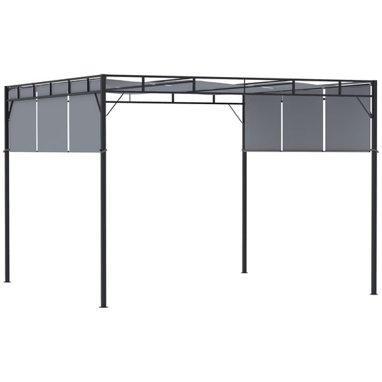 Outsunny Pergola Retractable Gazebo 10&