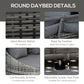 Outsunny 4 Pieces Patio Wicker Round Daybed Outdoor Rattan Garden Lounge Furniture Sets Sectional Sofa Set Grey | The Comfy Couch Canada