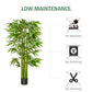 HOMCOM 5.3ft Artificial Bamboo Tree Fake Plant with Pot Indoor Home Office Living Room Decor Green | The Comfy Couch Canada