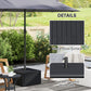 Outsunny Patio Umbrella Base Outdoor Umbrella Stand with Wheels Handles, Patio Umbrella Stand, Filled Up to 176lbs with Stand or 110lbs with Water for Garden, Poolside, Black | The Comfy Couch Canada