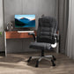Vinsetto Heavy Duty Microfibre Big Tall Office Chair 400lbs Flip-up Arm Charcoal Grey | The Comfy Couch Canada