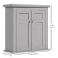 kleankin Bathroom Bliss: Modern Wall Cabinet with Adjustable Shelves, 2 Doors for Laundry Room Storage | The Comfy Couch Canada