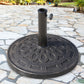Outsunny Patio Umbrella Base 31 lb Heavy Duty Round Market Umbrella Holder Outdoor Garden Backyard Bronze | The Comfy Couch Canada