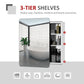Kleankin Stainless Steel Mirror Cabinet: Sleek Wall-Mounted Bathroom Storage with Sliding Door & 3-Tier Shelf | The Comfy Couch Canada