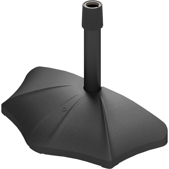 Outsunny Patio Umbrella Base, 26lbs Concrete Half Umbrella Stand, Patio Umbrella Stand for 1.5"/1.9" Umbrella Poles, Half Umbrella Base for Outdoor, Lawn, Poolside, Black | The Comfy Couch Canada