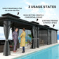 Outsunny 10 x 12ft Canopy Tent, Hardtop Gazebo with 2-Tier Metal Roof & Hanging Hooks for Outdoor Leisure, Light Grey | The Comfy Couch Canada