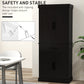 HOMCOM 72" Kitchen Storage Cabinet, Farmhouse Kitchen Pantry Cabinet with 4 Barn Doors, Drawer, Adjustable Shelves, Black | The Comfy Couch Canada
