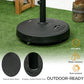 Outsunny Patio Umbrella Stand 20.9" Round with Lockable Wheels 51lb Heavy Duty Base Black | The Comfy Couch Canada