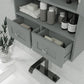 kleankin Grey Over Toilet Cabinet: Bathroom Wall Storage with Medicine Cabinet, Shelf & Drawers for Hallways & Living Rooms | The Comfy Couch Canada